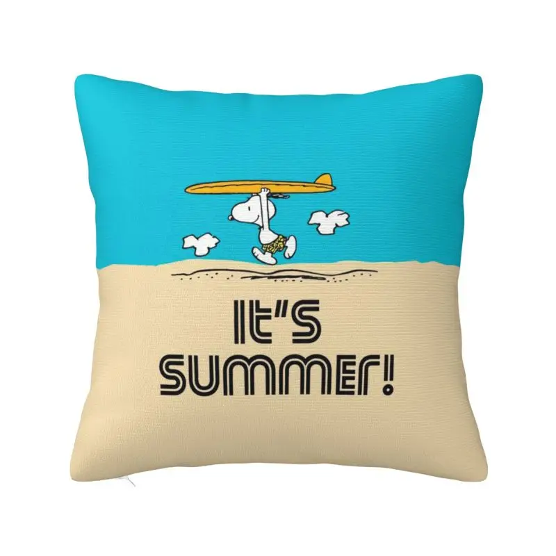 Custom S-Snoopys Cartoon Anime Pillow Case 45x45cm Luxury Cushion Cover Square Pillowcase