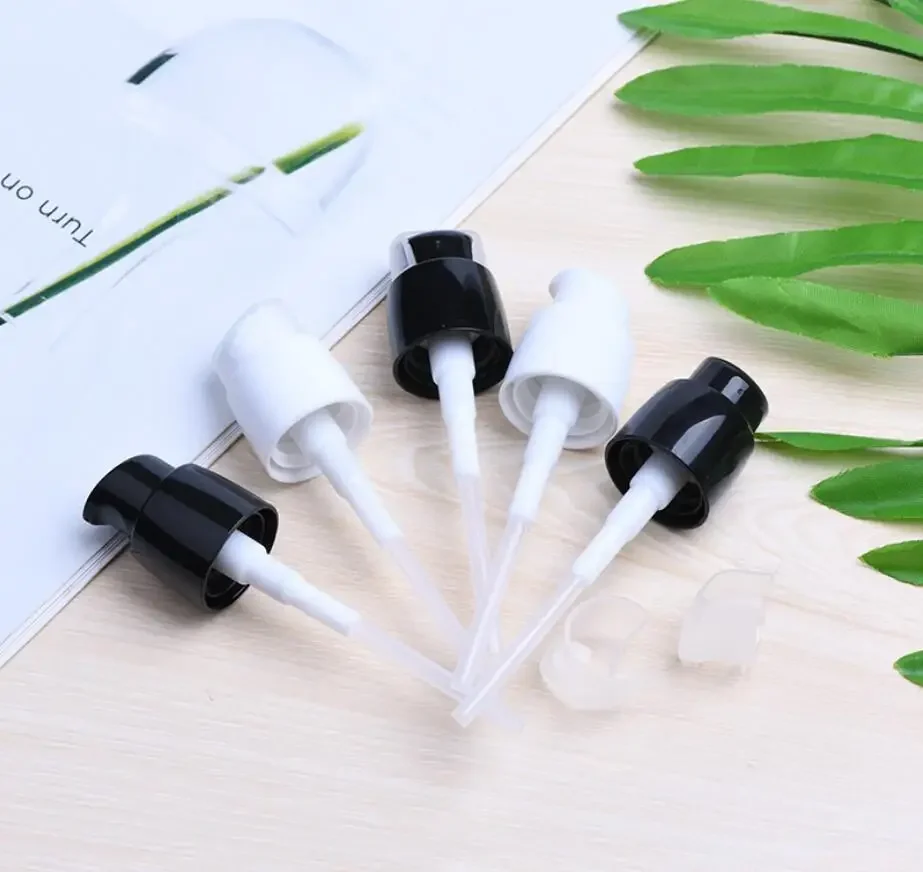 18MM Black Pump Head Plastic Lotion Head Press Pump  Emulsion Serum Essential Oil Foundation 18/410 Skin Care Packing 1Pcs