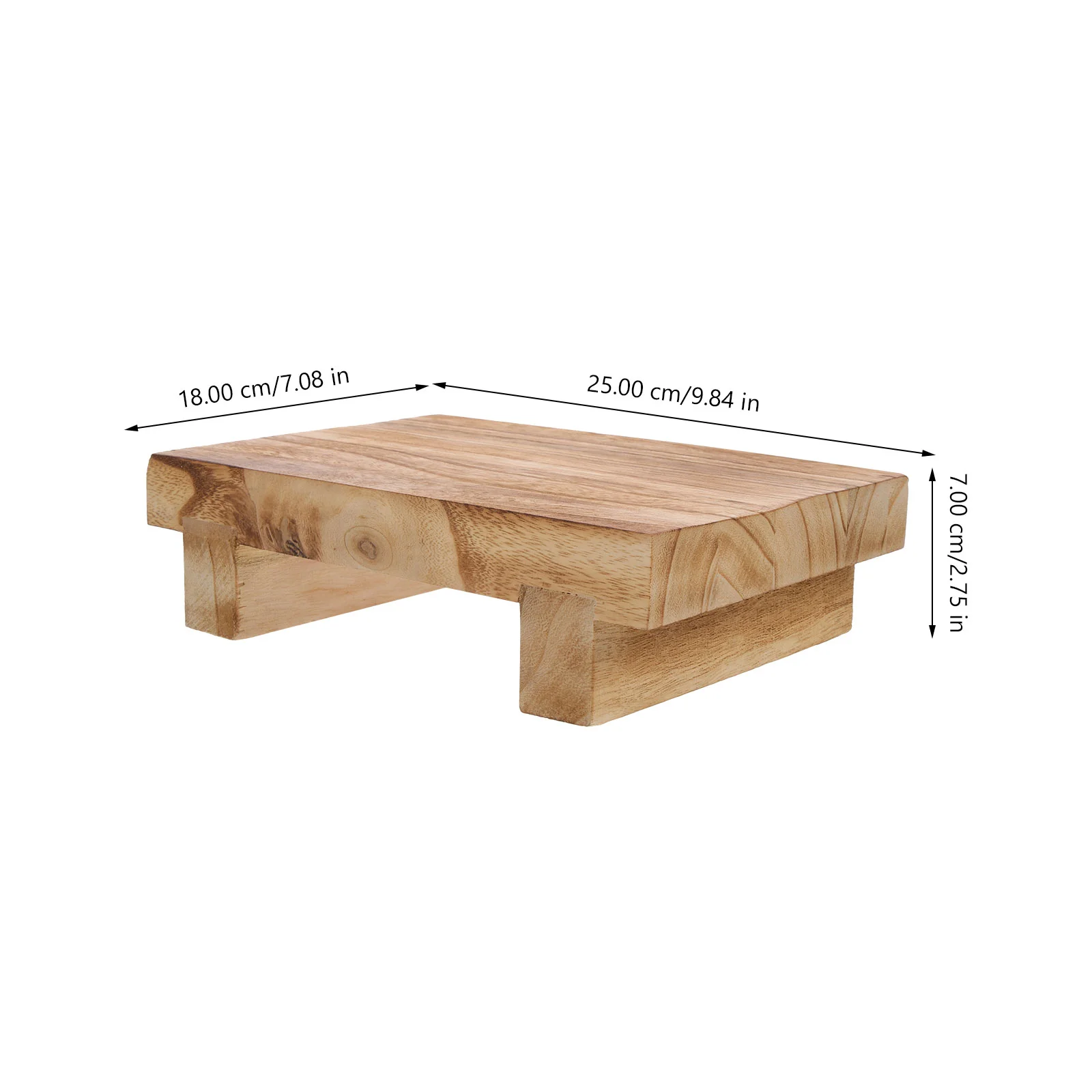 Table Stool Wood Riser Pedestal Stand Risers for Kitchen Display Small Soap Dispenser Tray Counter Decorative Wooden Simple