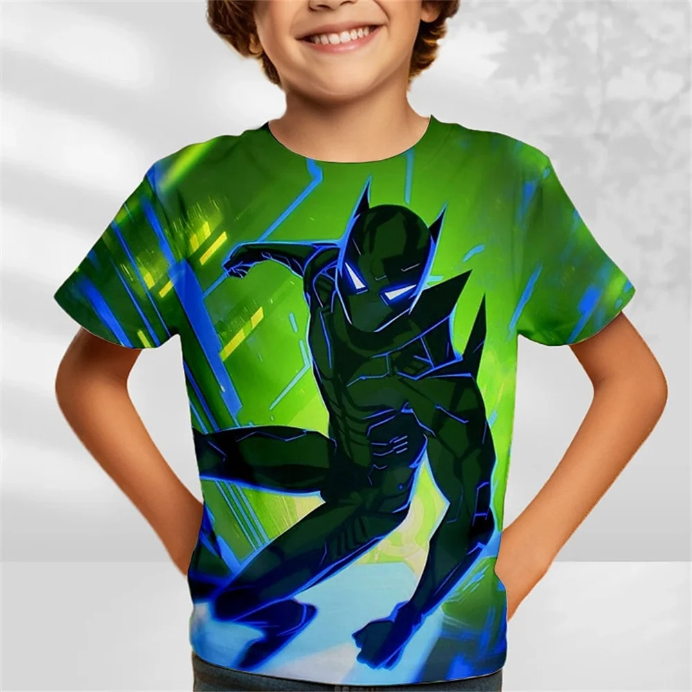 Camisetas informales para niños y niñas, divertidas camisetas con estampado 3d de dibujos animados, regalo de cumpleaños, ropa de verano para bebés, 2024