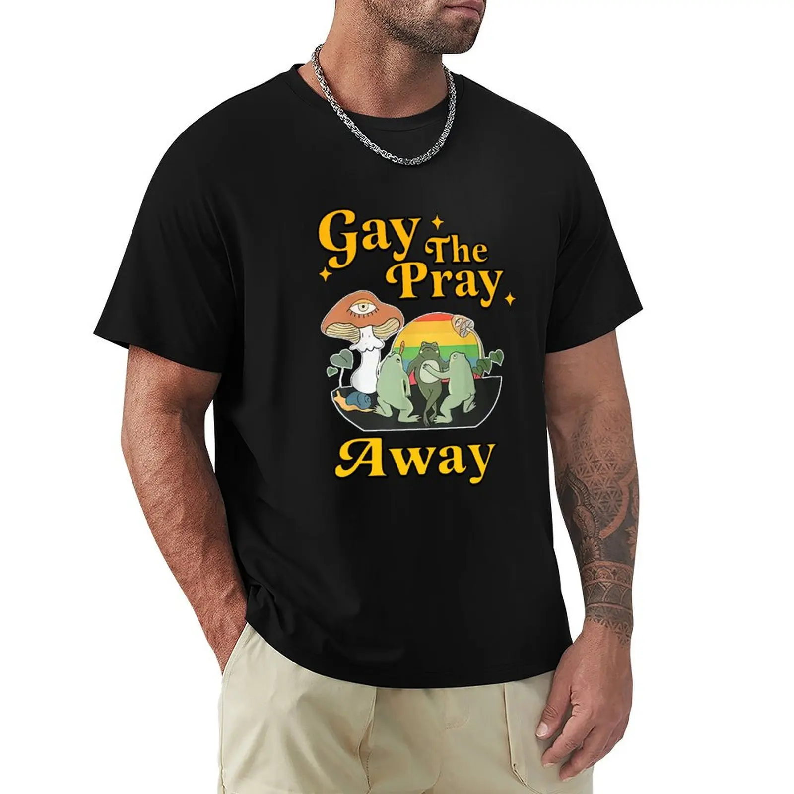 Gay The Pray Away Lgbt Gay Frog Equality Pride Month T-Shirt Casual Daily Graphic Tee