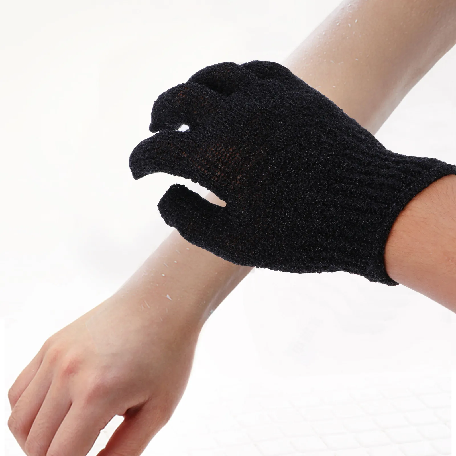 

4Pairs Bath Exfoliating Gloves Shower Gloves Five Fingers Design for Back Massage Body Scrubbing Mud Rubbing Gentle Comfortable