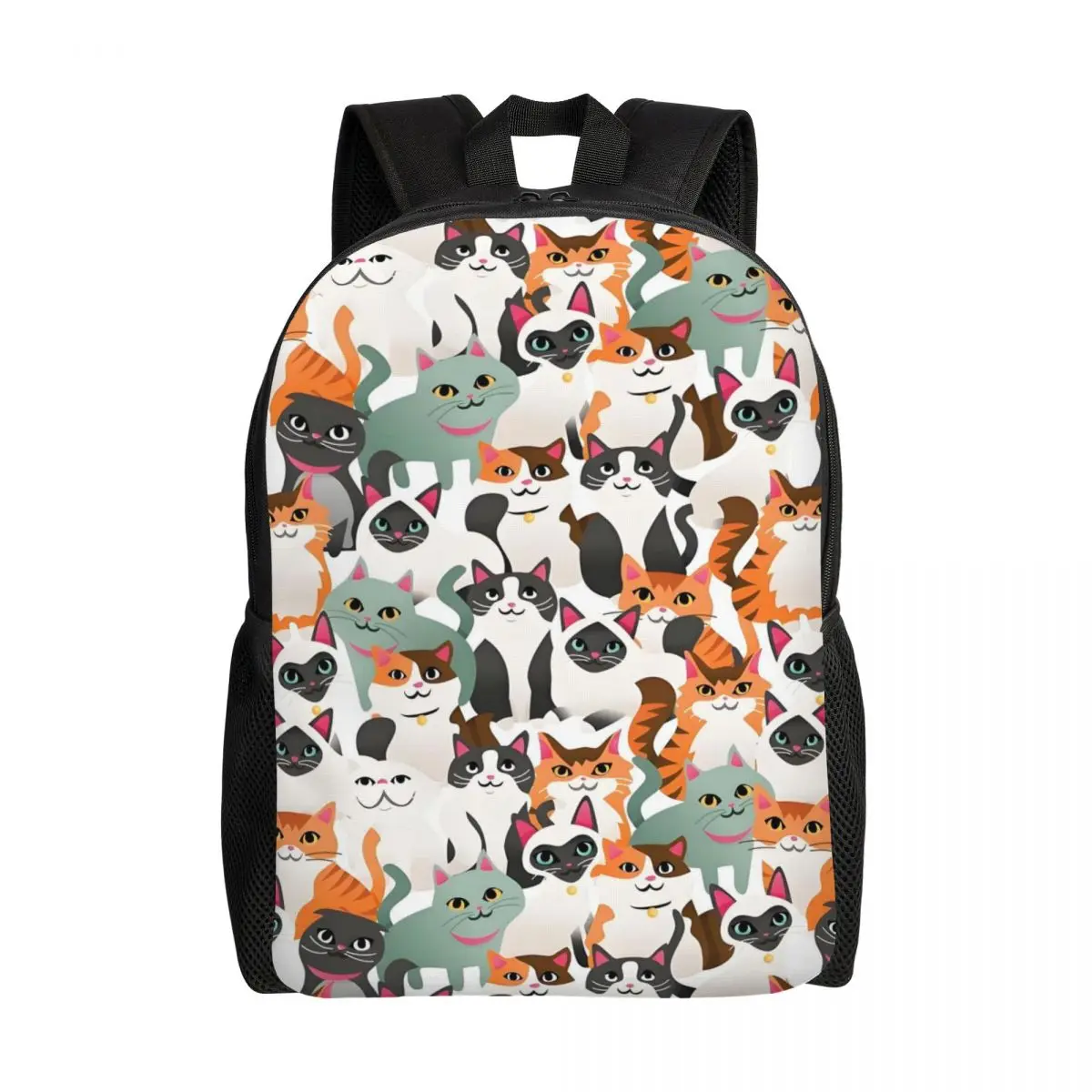 

Custom Packed Super Cute Cartoon Cats Backpacks for Men Women College School Students Bookbag Fits 15 Inch Laptop Bags