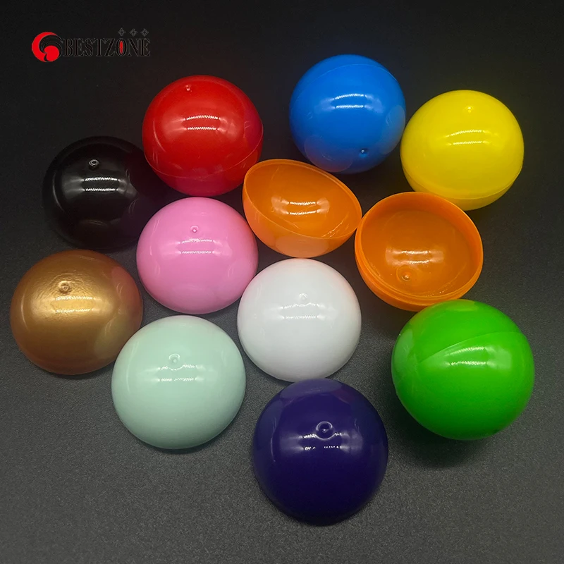 50Pcs 45MM 4.5CM 1.77Inch Plastic Toy Capsule Surprise Ball Many Colors Soft Empty Kid Grasping Round Twisting Gumball machine