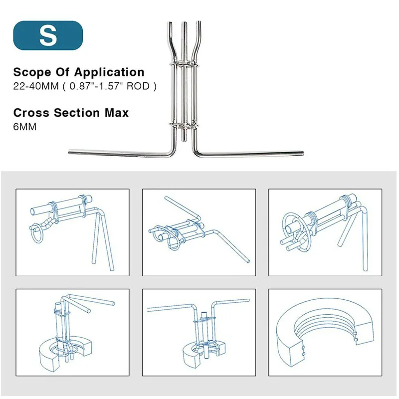 Universale J05321 Automotive Handy Tools cilindro idraulico pistone Rod Seal Kit di strumenti per l\'installazione della tazza a forma di U 3 pezzi