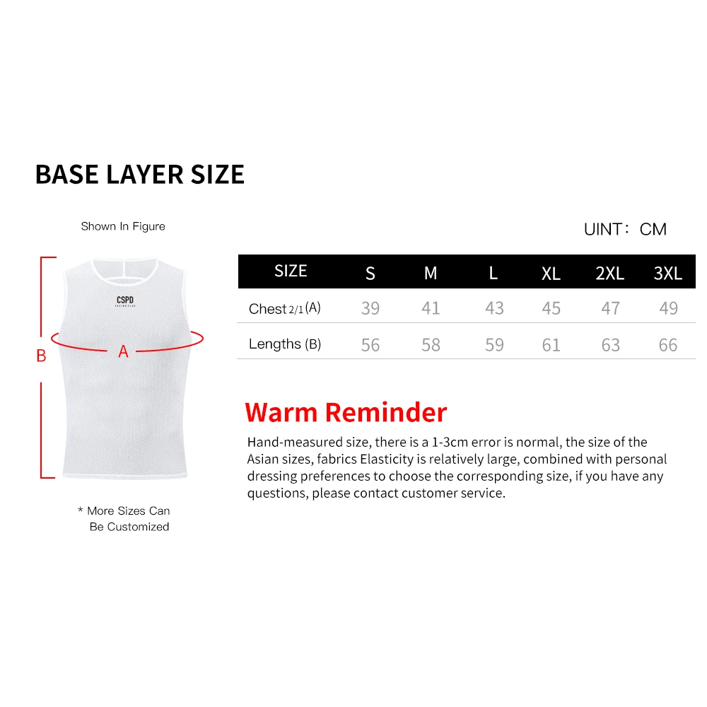 CSPD Cycling Base Layer Sleeveless Quick Dry MTB Road Bicycle Underwear Vest High Quality Elastici Mesh Cycling Base Layer