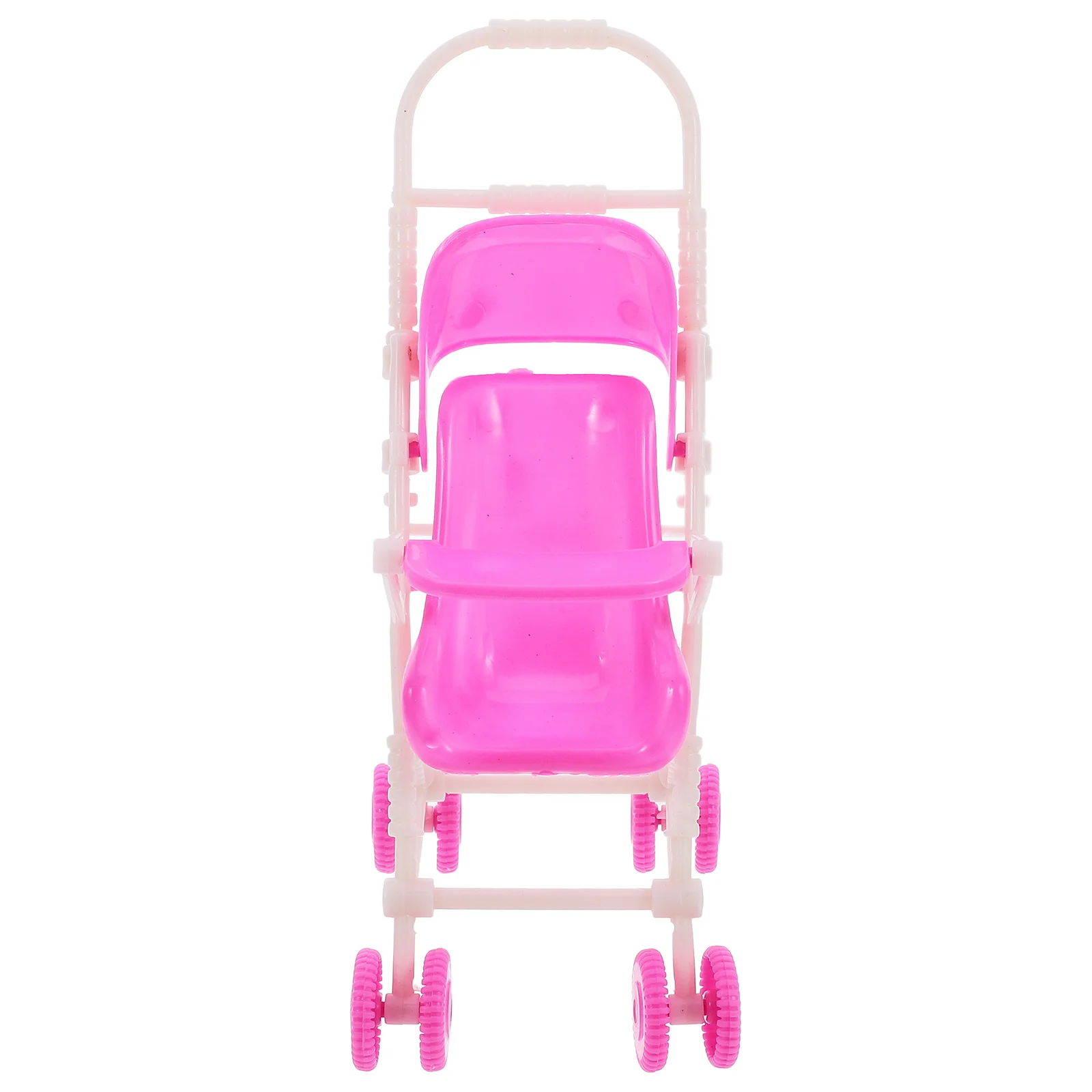 Small Stroller Mini Dolls Play Game Toy Furniture Baby for Toddlers 1-3 Pink Plastic Infant