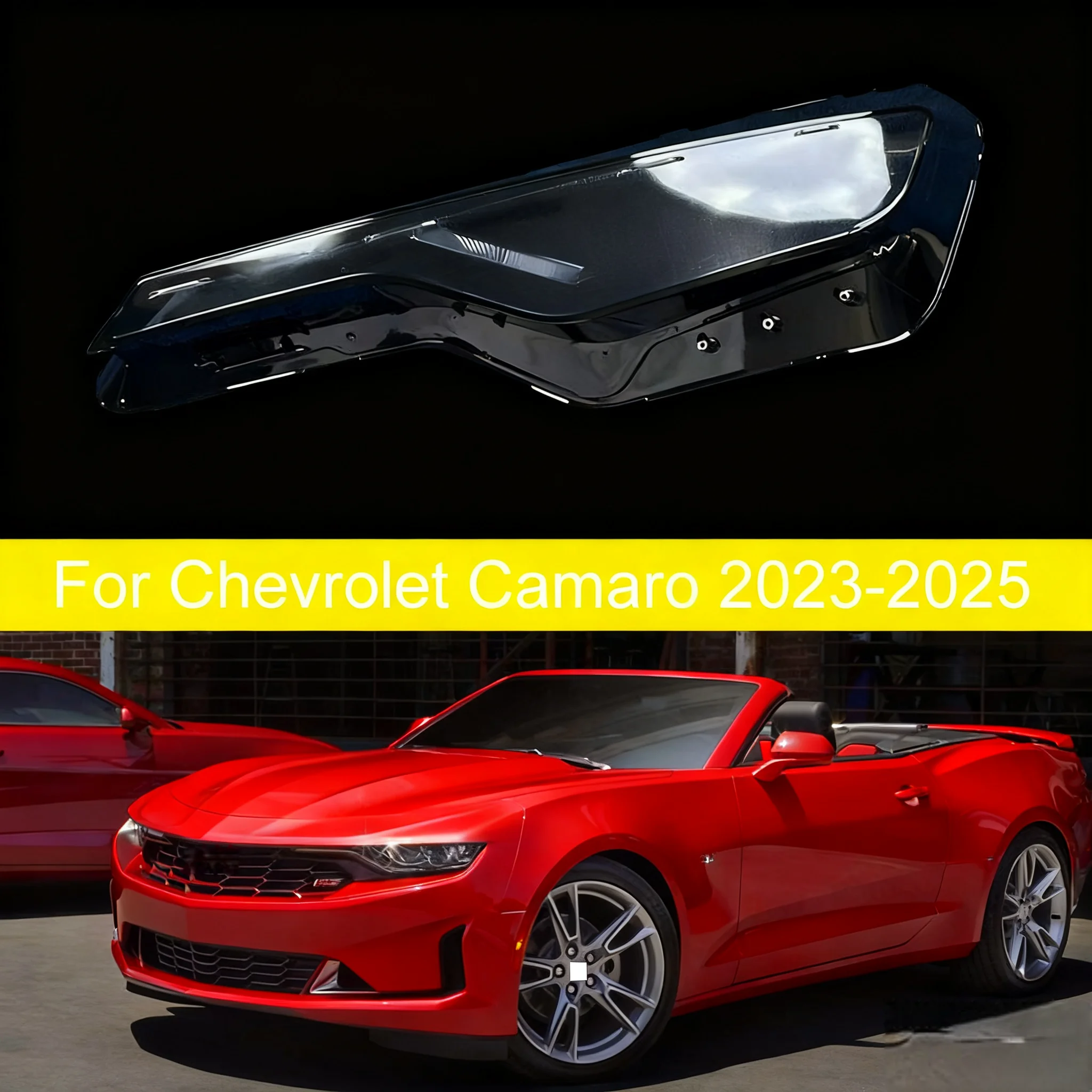 

Headlight Lens Cover for Chevrolet CAMARO 2023 2024 2025 Auto Lamp Housing Front Headlamp Clear Shell Car Transparent Lampshade