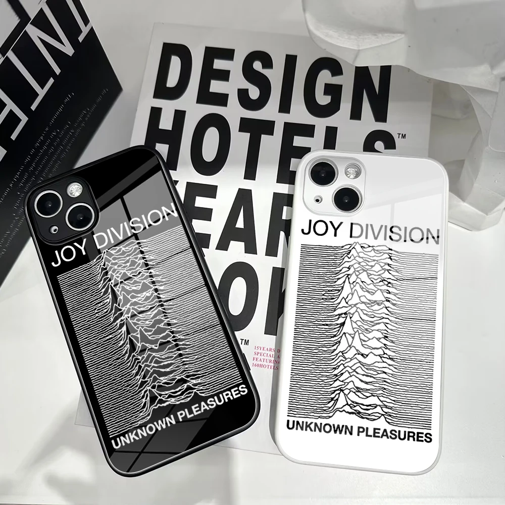 

For Iphone 14 Rock Music Cool Joy-division Glass 14 13 11 12 Pro 8 7 Plus X 13 Pro MAX XR XS MINI Black White Glass Covers