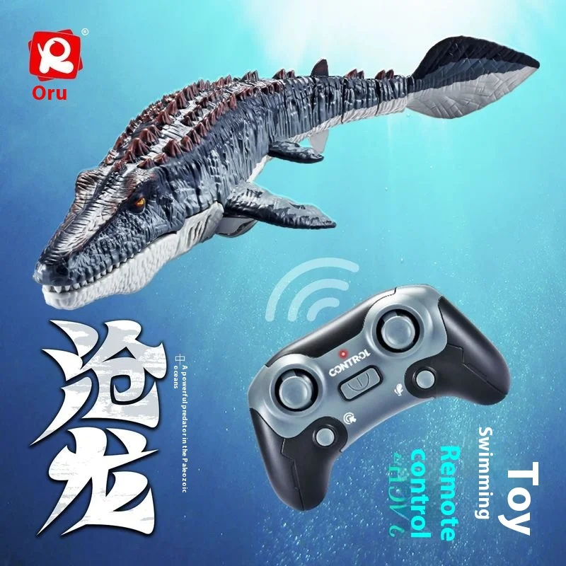 

2.4g Remote Control Canglong Toy Boat Electric Spray Light Simulation Tail Swing Outdoor Swimming Pool Children'S Water Toy