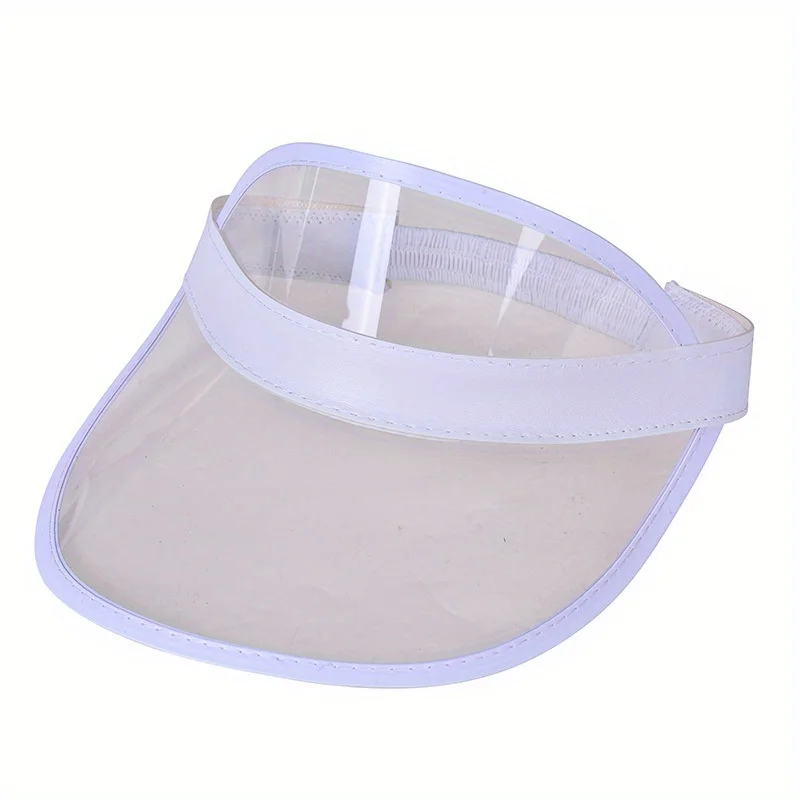 

Unisex Adjustable PVC Sun Visor Hat Candy Colorful UV Protective for Beach Cycling Running –Summer Outdoor Activities Accessor