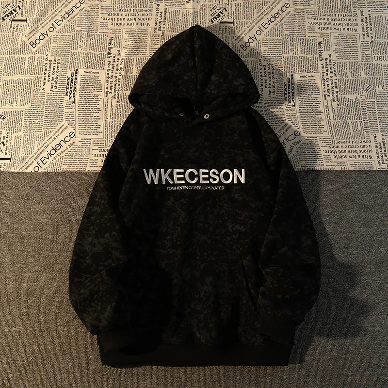 

Женская осенне-зимняя толстовка с вышивкой, теплая дышащая повседневная толстовка в уличном стиле, утолщенная толстовка из чистого хлопка