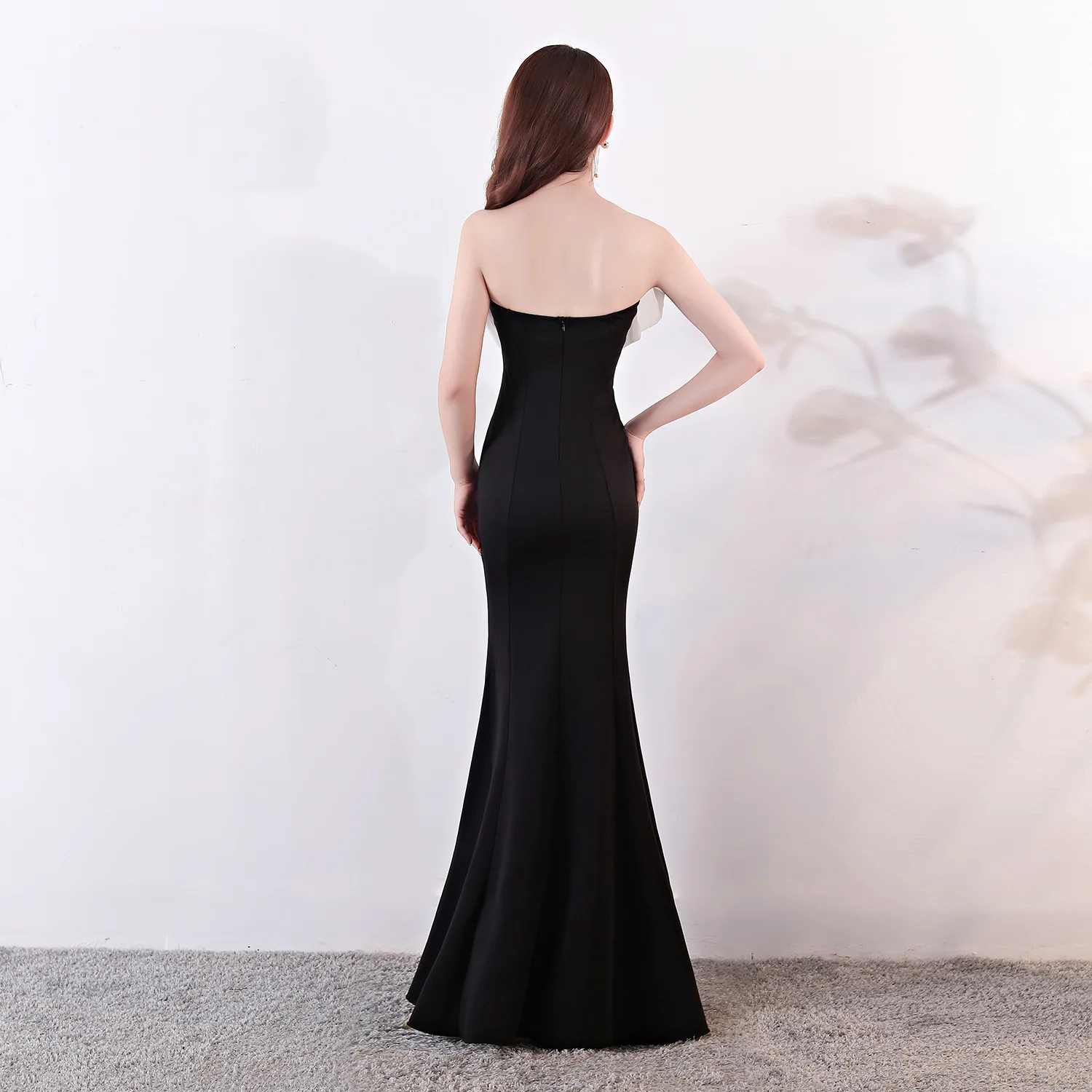 レディース スリミングビスチェ フィッシュテール ロングドレス ヒップハグ リボン装飾 エレガント イブニングドレス