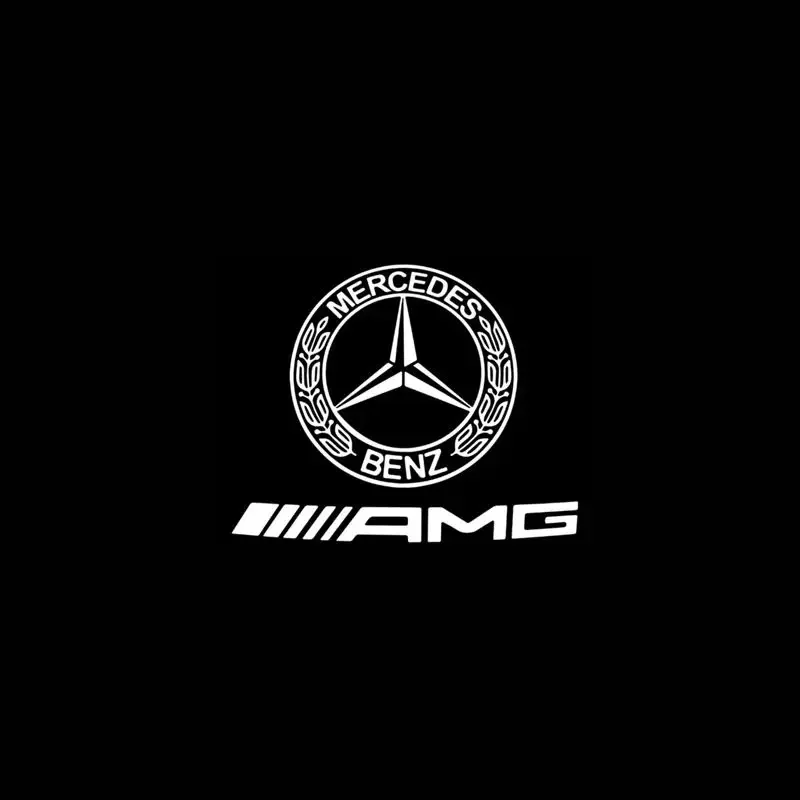 2 SZTUK/ZESTAW Lampka do drzwi samochodowych Laser Logo Decor Project Ghost Lamp Mercedes Benz A B C M ML GLA GLS E Class W176 W205 W166 W246 W212