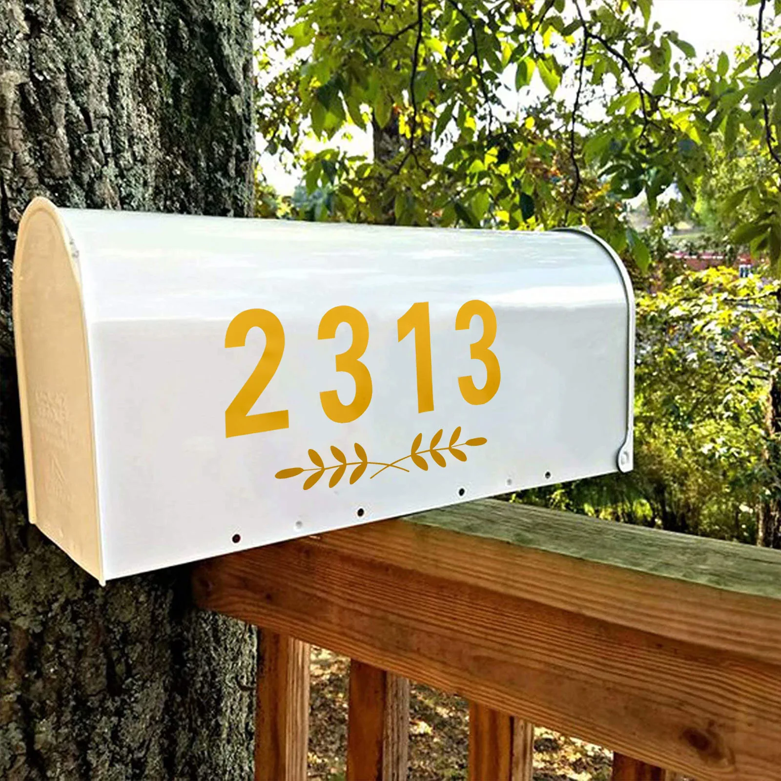 

15 Pcs Reflective Mailbox Stickers Paper PE Large Numbers Vinyl Leaf Decals Waterproof Heat Cold Resistant Easy to Stick Outdoor