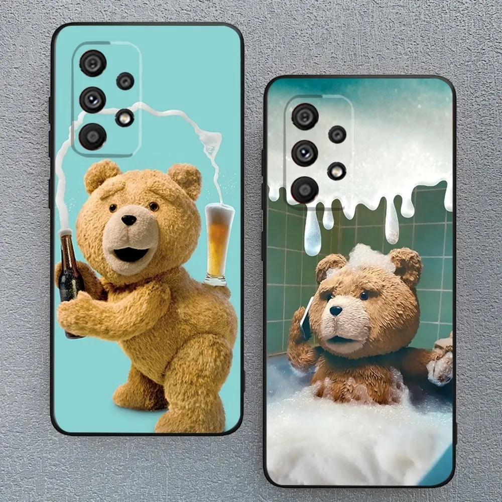 Movie T-Ted B-Bear Phone Case For Samsung Galaxy A13,A21s,A22,A31,A32,A52,A53,A71,A80,A91 Soft Black Phone Cover