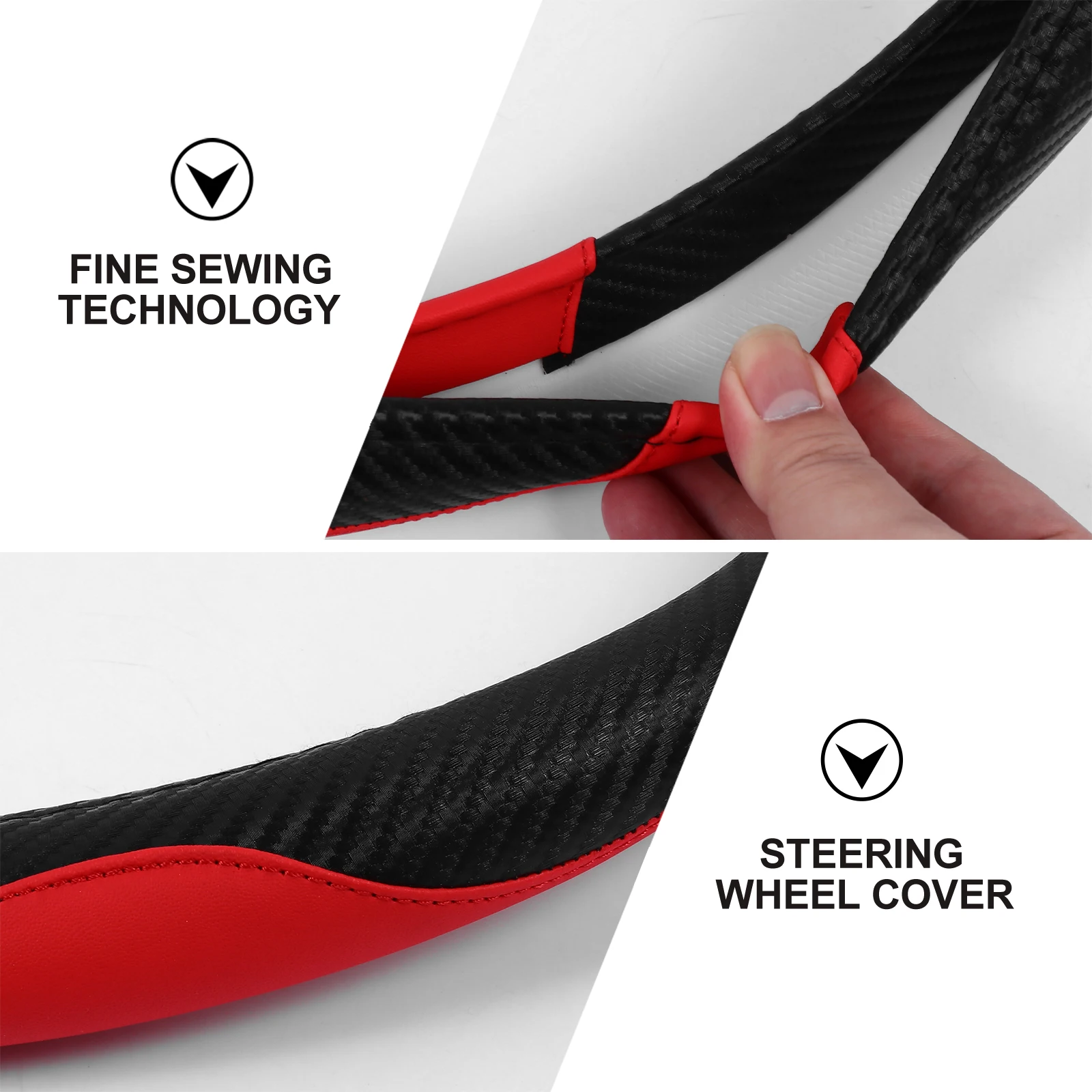 

Universal Steering Wheel Cover Non skid All Seasons Protector Fiber Durable Car Sleeve Heat Resistant Easy Install Gift Steering