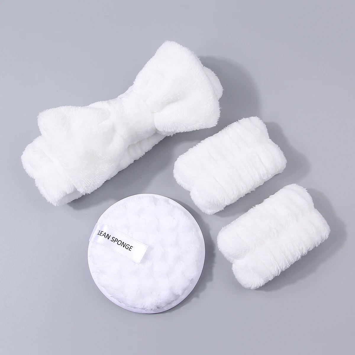 Ensemble professionnel de nettoyage et de maquillage du visage, 20 pièces, dragonne + éponge bouffante de poudre d'œuf + grande bouffée de lavage du visage