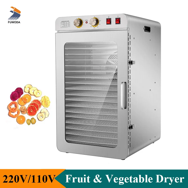 

Household Vegetable Fruit Dryer 20 Layers Food Dehydrator Stainless Steel Food Fruit Meat Drying Machine Ozone Deodorization