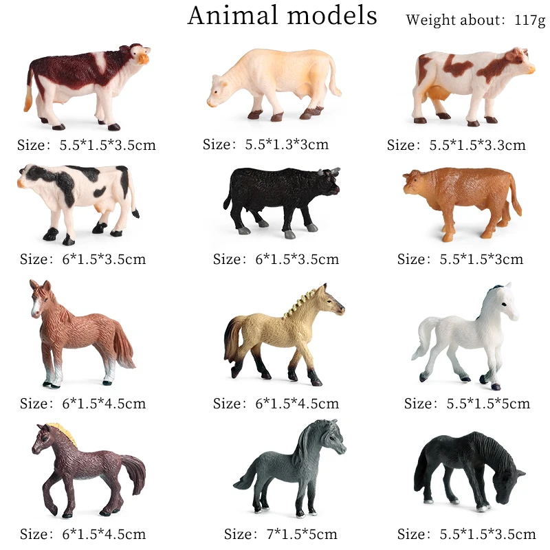 Oenux Montessori Spielzeug Wild Farm Dinosaurier Ozean Katze Tiere Modell Action Figur Zoo Figuren Nette Miniatur Bildung Kind Geschenk – Detail 9