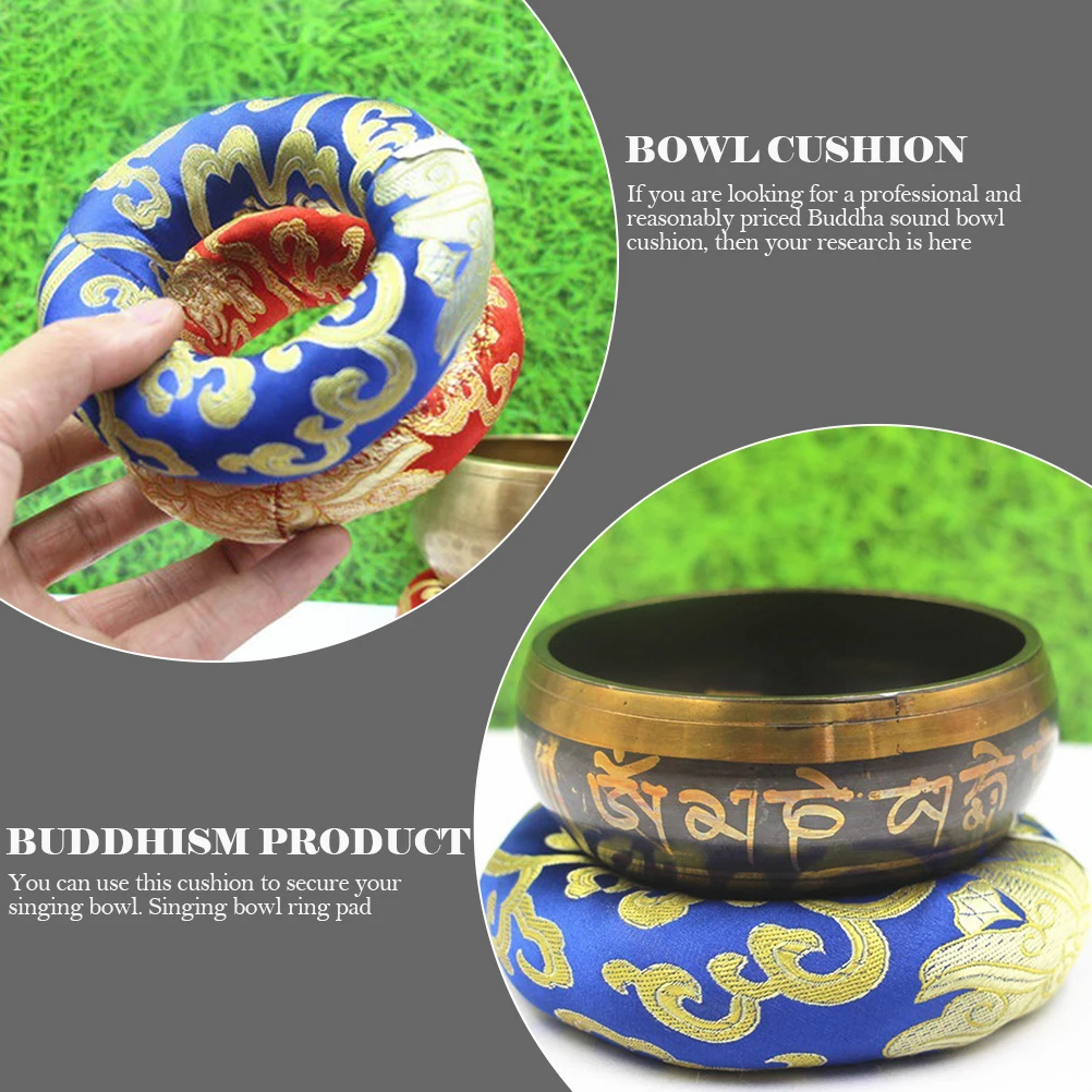 

Music Meditation Bowl Washer Pad Sound Tibetan Singing Accessories Decor Cushion Mat