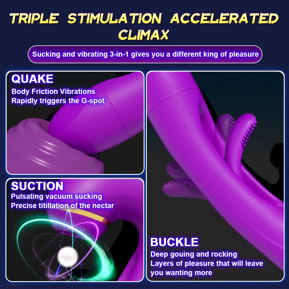 Tapping Flapping Vibrador Dildo para Mulheres, Clitóris, Estimulador de Sucção do Clitóris, Massageador, Otário Feminino, Vibrador Coelho, Brinquedo do sexo adulto