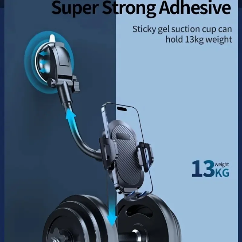 

Car Suction Cup Mobile Phone Holder Multi-Function Dual Adapters Solid Adsorption Navigation Car Mobile Phone Fixed Bracket