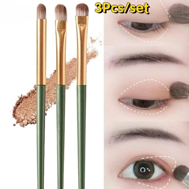 3Pcs/set Makeup Eyeshadow Brush Set Soft Mini Concealer Brushes Portable Cosmetic Applicators Foundation Brush