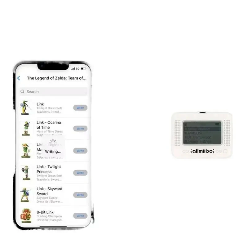2026 Neuer Bestseller Allmiibo für Amiibo, 14Lang Wiederaufladbarer NFC-Emulator für Switch/S2/Wii U/3DS