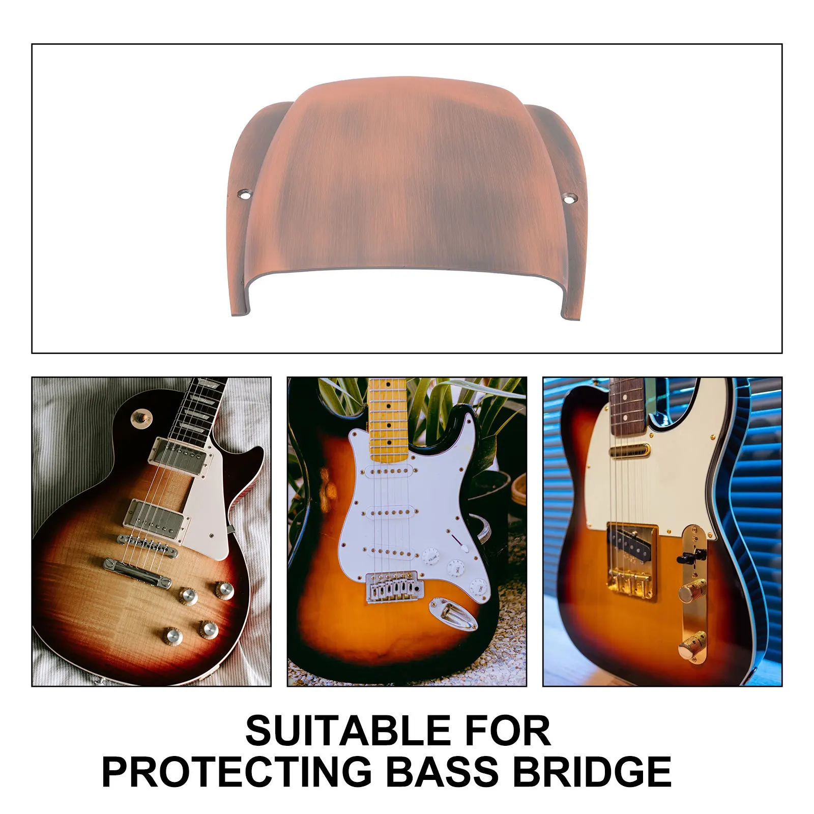 

Bass Bridge Cover Accessory Protective Musical Instrument Replacement Metal Protector