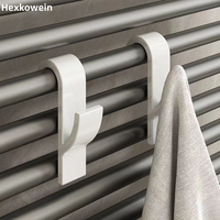 Bathroom Shower Towel Hanger Holder Heated Radiator Rail Hooks Clips Storage Racks Clothes Scarf Hanger Hooks