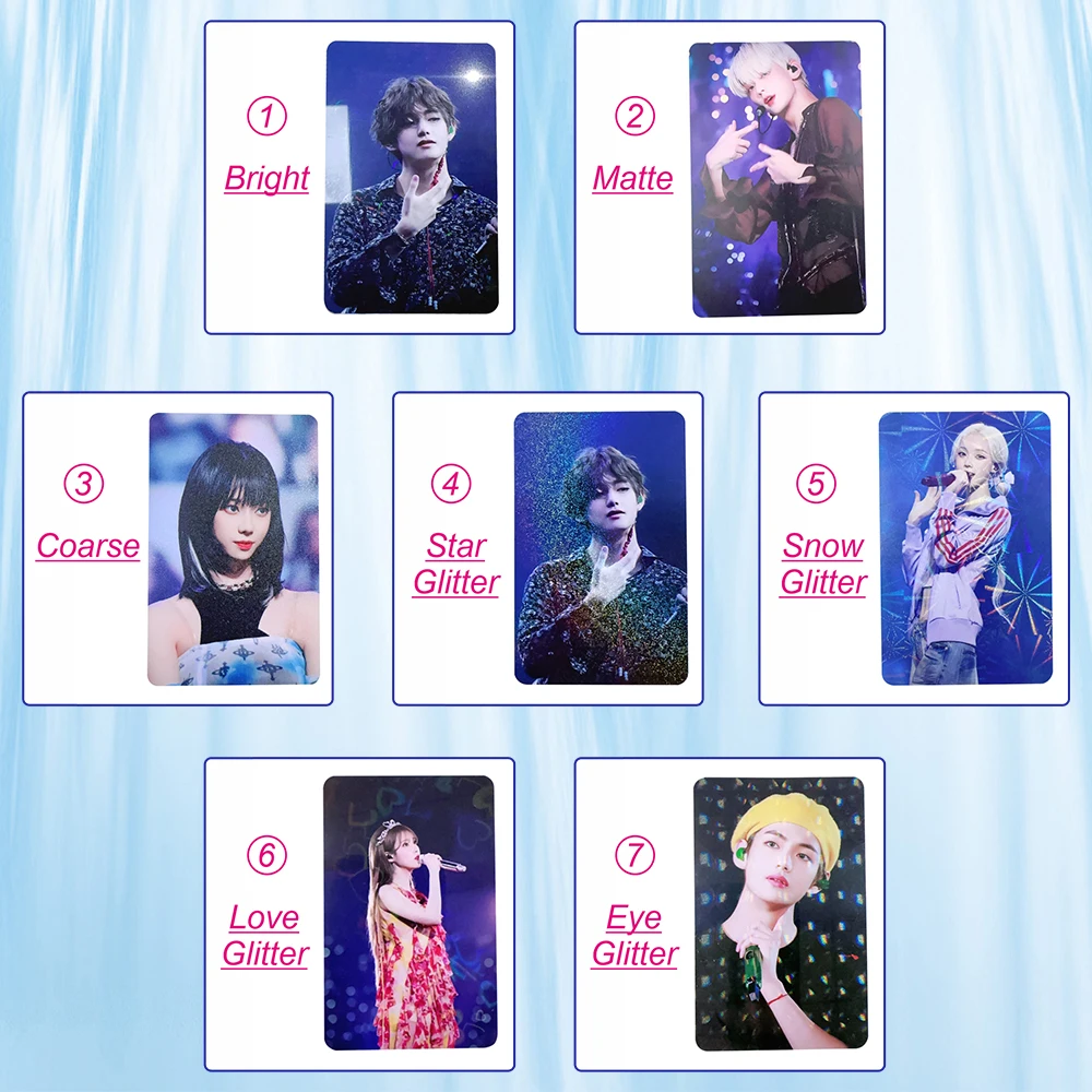 Custom Photocard Kpop PhotoCards Lomo Business Album Photo Kpop Cards Gift free design, QR Code，waterproof，Free design
