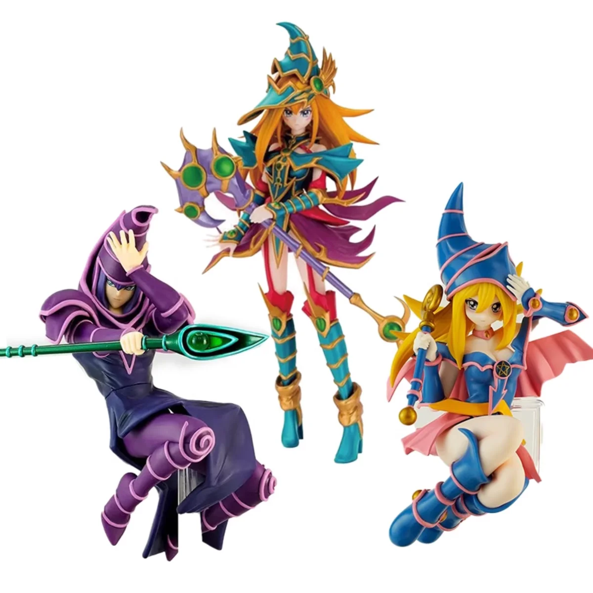 

Original Yu-Gi-Oh! Figure Black Magician Girl Yu-Gi-Oh! Action Figures Gk Dark Model Doll Magician Collectible Toy Girl Gifts