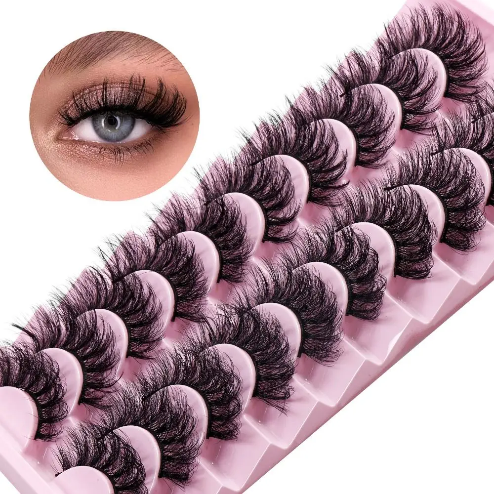 10 par DD Curl Lashes sztuczne rzęsy rosyjska objętość sztuczne rzęsy wielokrotnego użytku Super objętościowe przedłużanie 3D włosy z norek narzędzie do makijażu