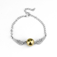 Harri Golden Snitch Bracelet Potter Multi Wings Snitchs Owl Hedwig Layer Handmade Bracelet for Fans Gifts