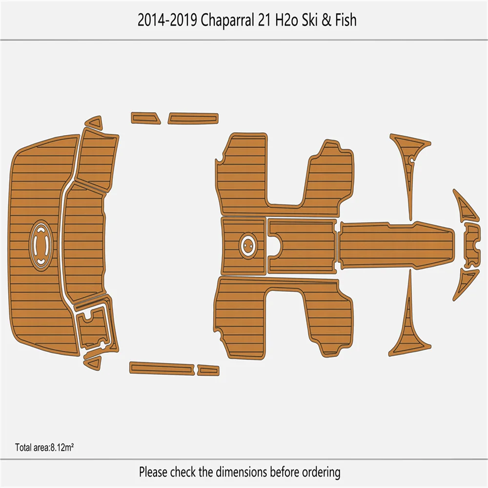 

2017 Chaparral H-20 21 Deluxe Swim Platform Cockpit Pad Boat EVA Teak Floor Mat