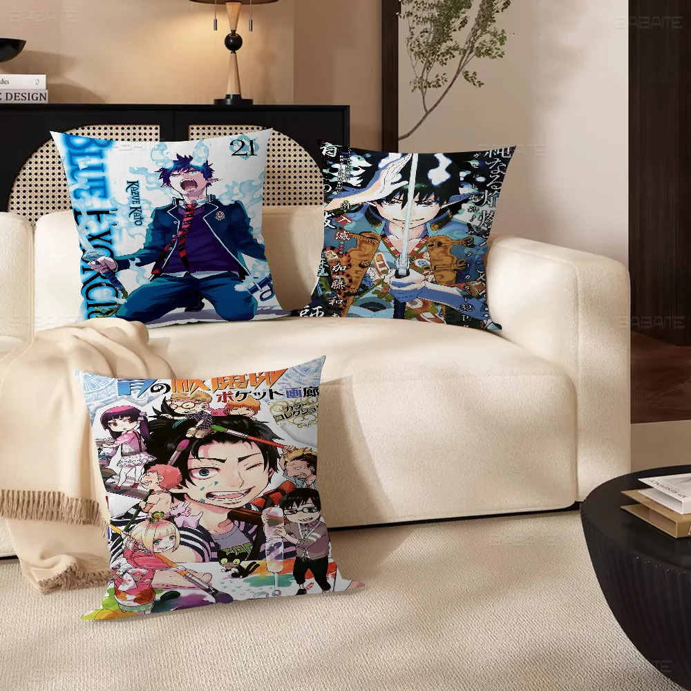 Blue Exorcist Personalized picture text home decorative pillows Household Gifts 45x45cm