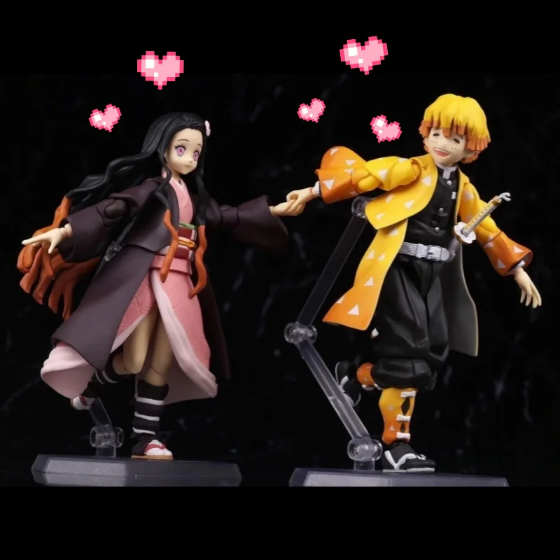 

2025 New Hot Anime Figure Demon Slayer Bjd Figma Rengoku Small Statue Devil You Bean Action Figurine Statue Gift Toys