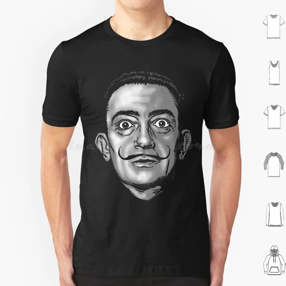 Dali The Magnificent B & W T Shirt 6xl Cotton Cool Tee Salvadordal Dj Djset Unchienandalou Hmvlogo Paulrafferty