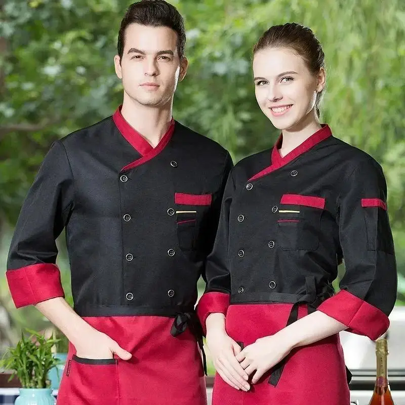 Unisex Chef Jacket Mens Short Sleeve Chef Jacket Restaurant Kitchen Soft Uniform Restaurant Hotel Cooking Clothes Catering Chef