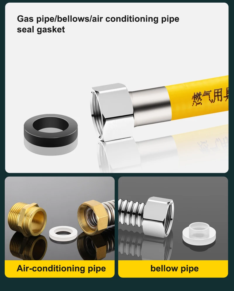 10-100 pz 1/8 "1/4" 3/8 "1/2" 3/4 "1" ~ 2 "gomma siliconica PTFE guarnizione piatta O-Ring guarnizione rondella anello rubinetto rondella anello di tenuta