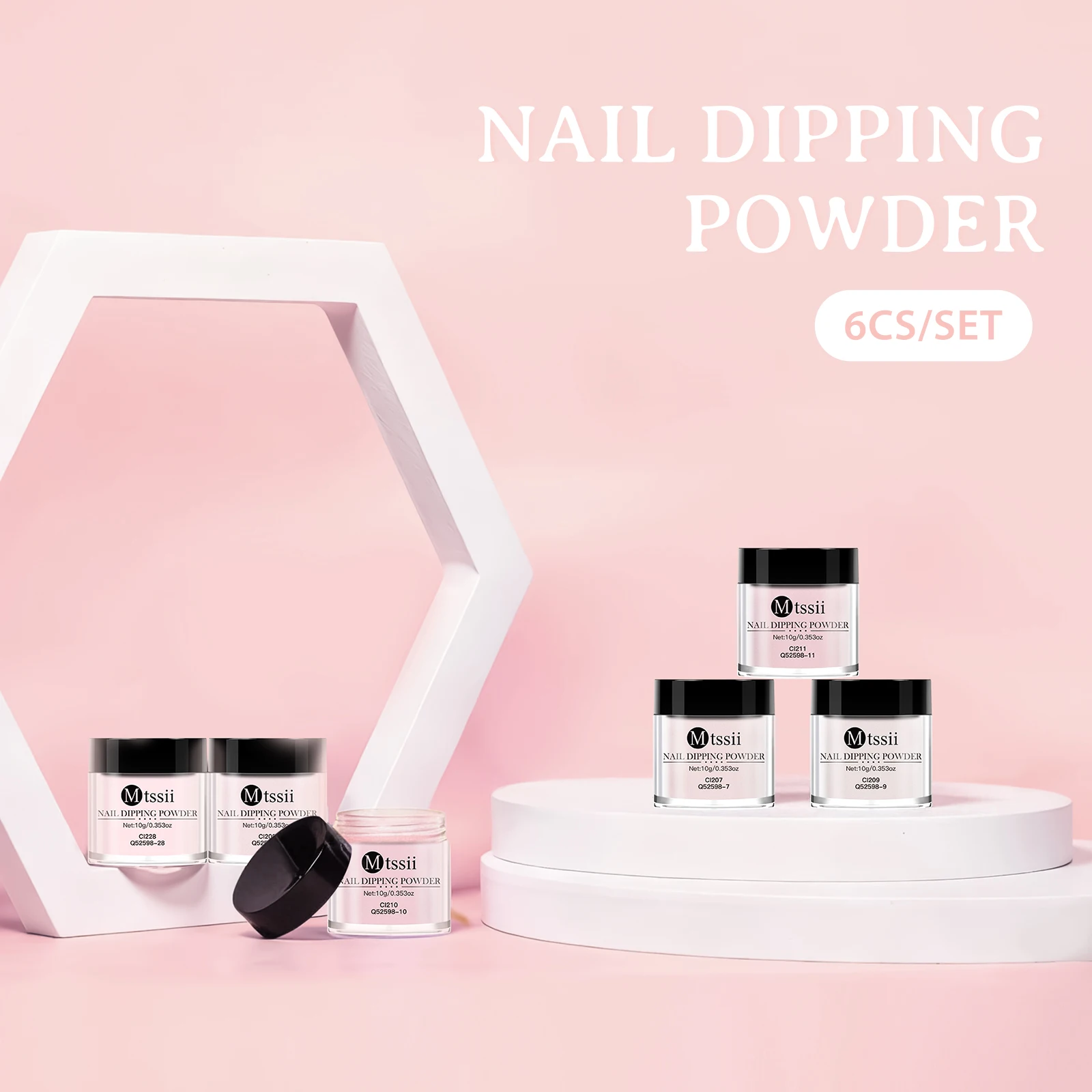 6 قطعة/المجموعة Mtssii تراجع مسحوق الأظافر الاكريليك غمس مسحوق عدة تحتاج قاعدة سائلة/معطف فوقي المنشط الفن مانيكير DIY صالون الهدايا #4