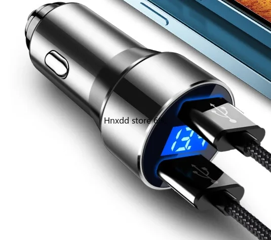 Mobile phone fast charging cigarette lighter conversion plug one to two car charging usb to interface