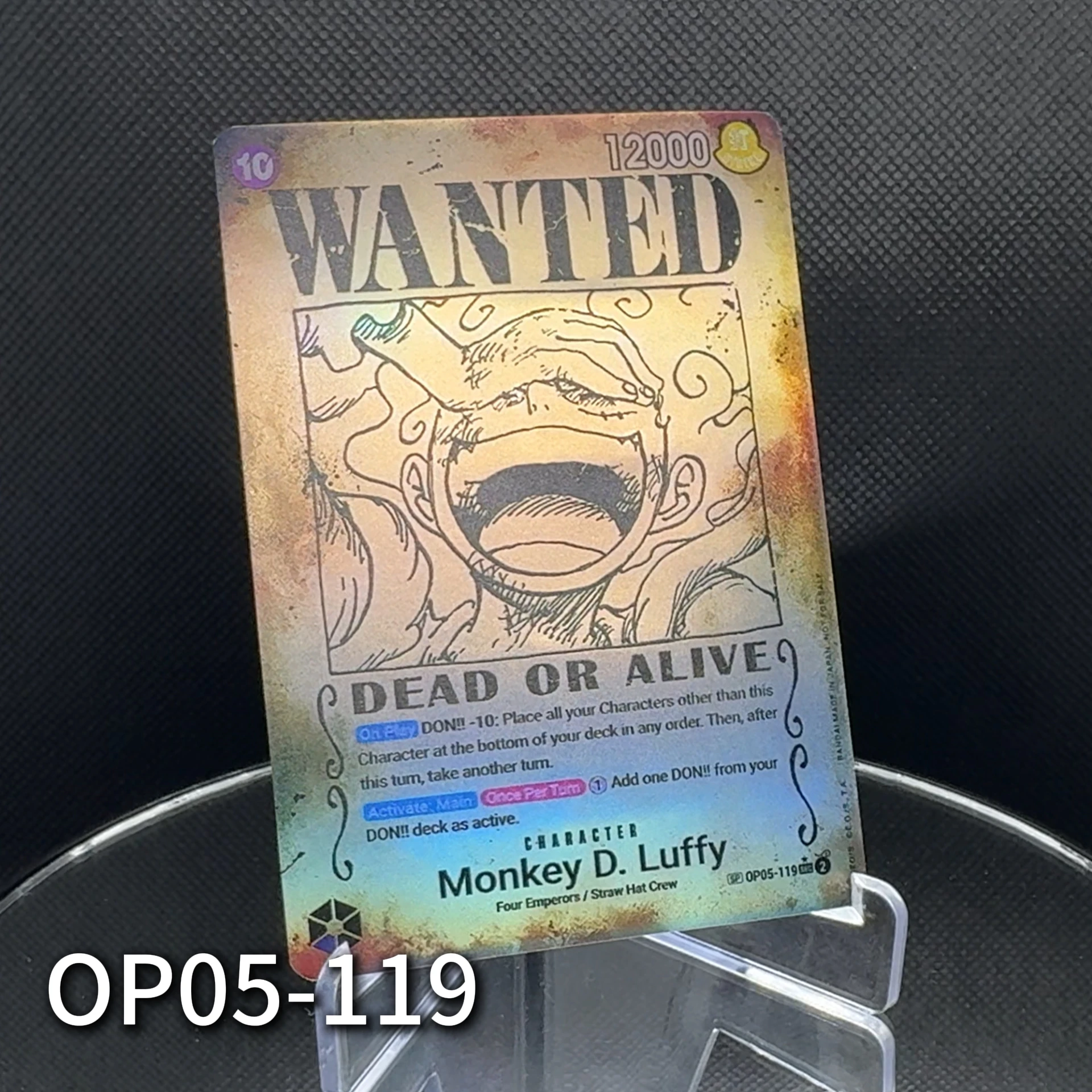 One Piece TCG 4 Emperors Wanted Poster Card