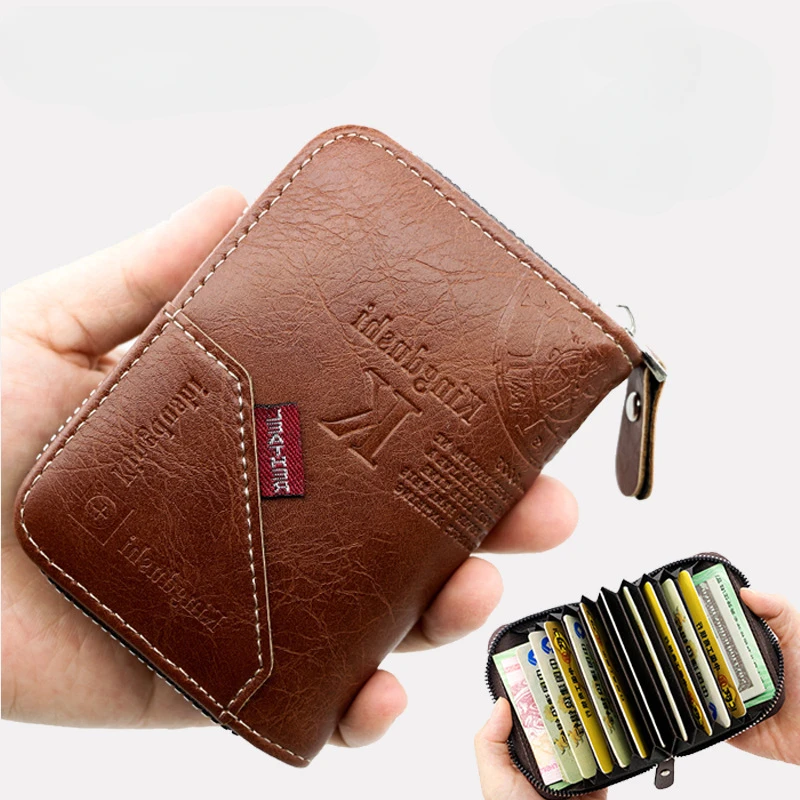 

Высококачественные сумки для карт, роскошный кожаный чехол из искусственной кожи, вместительный держатель для визиток, удостоверений личности, IC карт