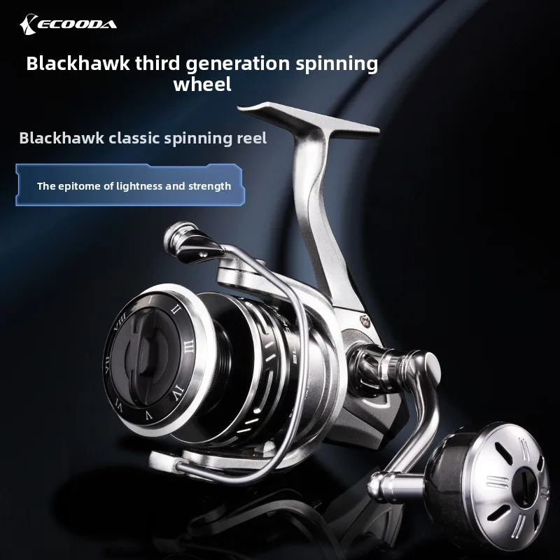Yikuda Black Eagle 3rd Generation Spinning Reel for Sea Boat Lure Saltwater Fishing Lightweight Metal Long Casting Universal Ree