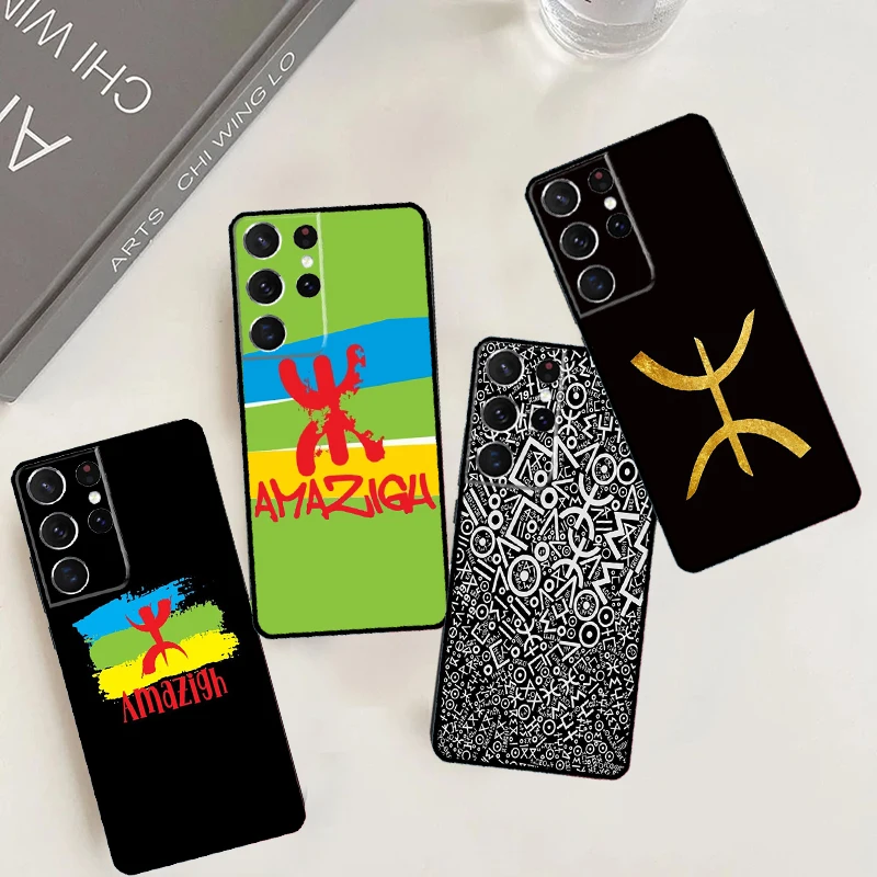 Amazigh Flag Case For Samsung Galaxy S24 Ultra S22 S23 Plus Note 10 Note 20 S8 S9 S10 S20 S21 FE Cover