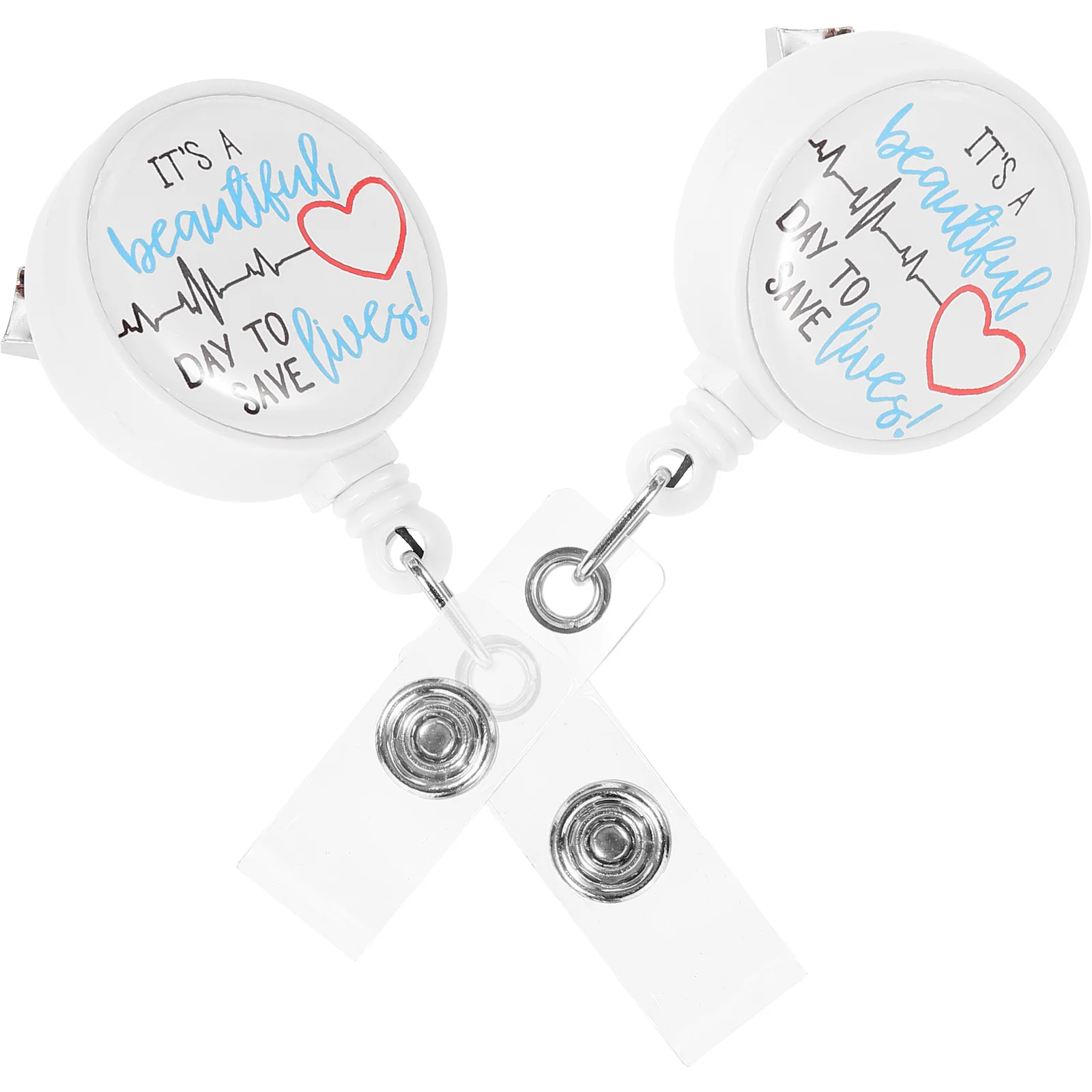 

2Pcs Nurse Badge Reel Retractable Id Card Holder Clip Portable Badge Buckle for Medical Staff Work Permit Keychain Accessory