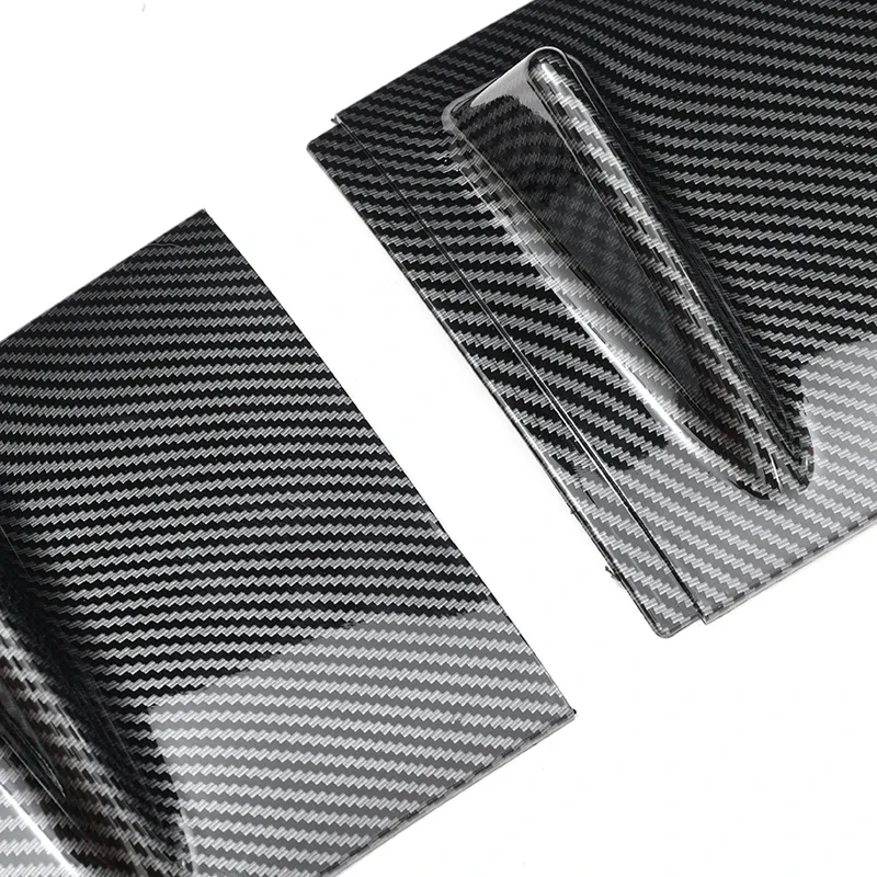 3 Stück Universal-Stoßstangenspoiler, Diffusor, glänzend schwarz, 7 Flügel, Haifischflossen-Stil, Unterkörperlippe – Detail 5