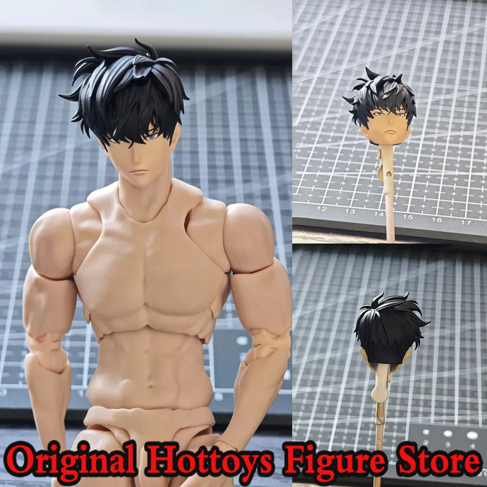 Maßstab 1:12, männliche Soldatenkopfskulptur, Cheng Xiaoyu, Comic-Figuren, Mini-Gemälde, Kopfschnitzerei für 6'' Action-Figur, Puppenspielzeug